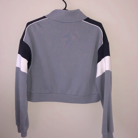 Cropped Colour Block Quarter-zip - Picture 2 of 3